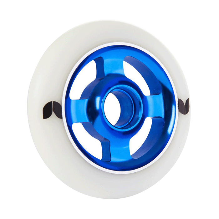 Blazer Pro Scooter Wheel (UK) Stormer 4 Spoke Aluminium White/Blue 100 MM