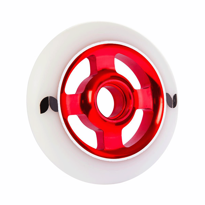 Blazer Pro Scooter Wheel (UK) Stormer 4 Spoke Aluminium White/Red 100 MM