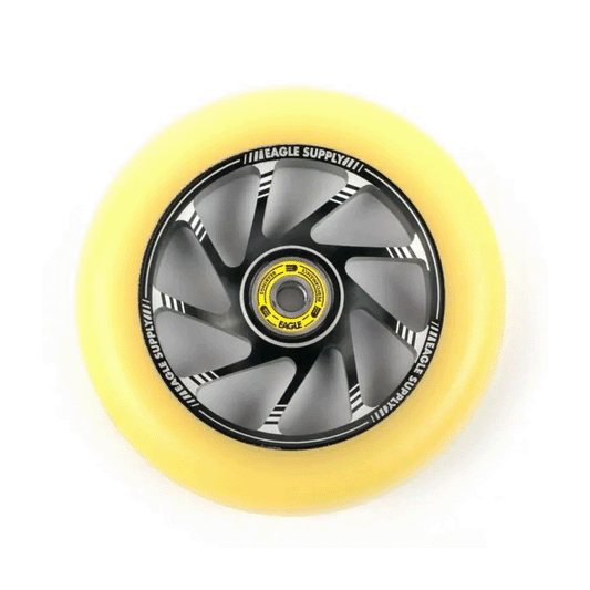 Eagle Supply Scooter Wheel (UK) Radix DTM Hollowtech Medium Black/ Yellow 115 MM