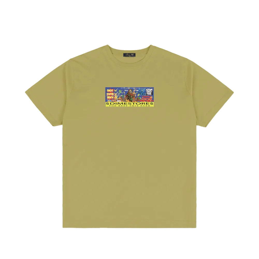 Internet Café T-Shirt Gold Olive