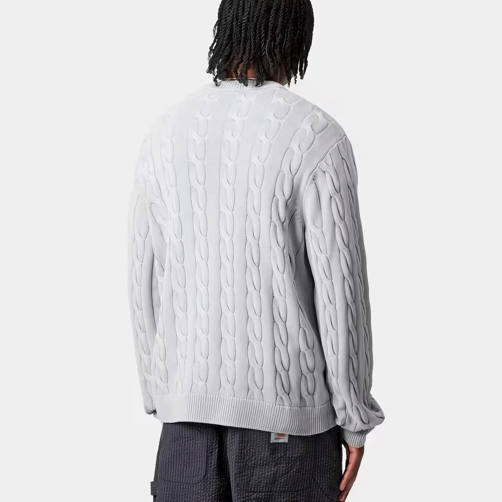 Carter Sweater Blue Fog, Garment dyed