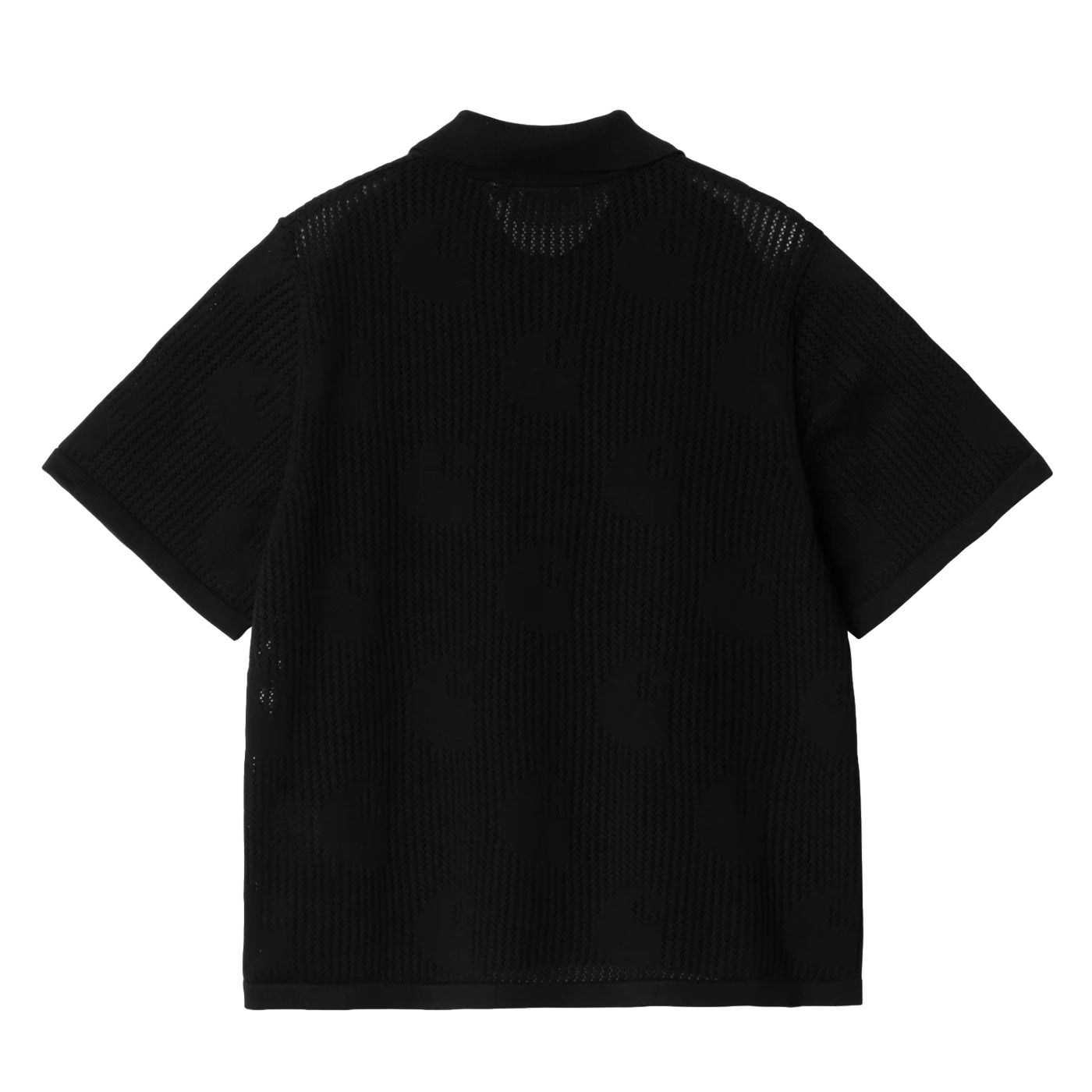 W’ S/S Temple Knit Shirt Black