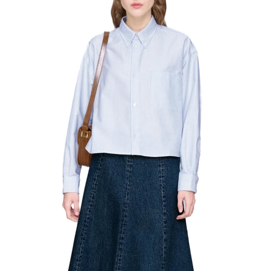 SOPHIA BUTTON DOWN SHIRT BLEU