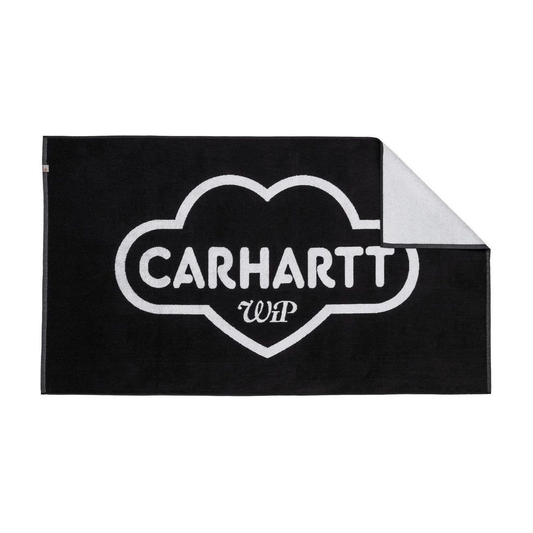 Cloud Heart Towel Black / White