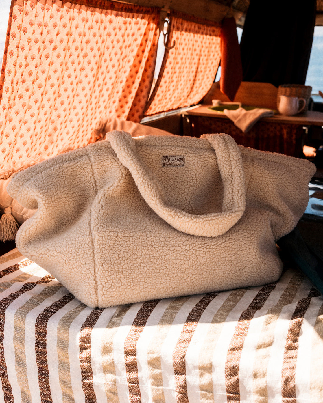 Dreamaway Beige Sherpa Tote