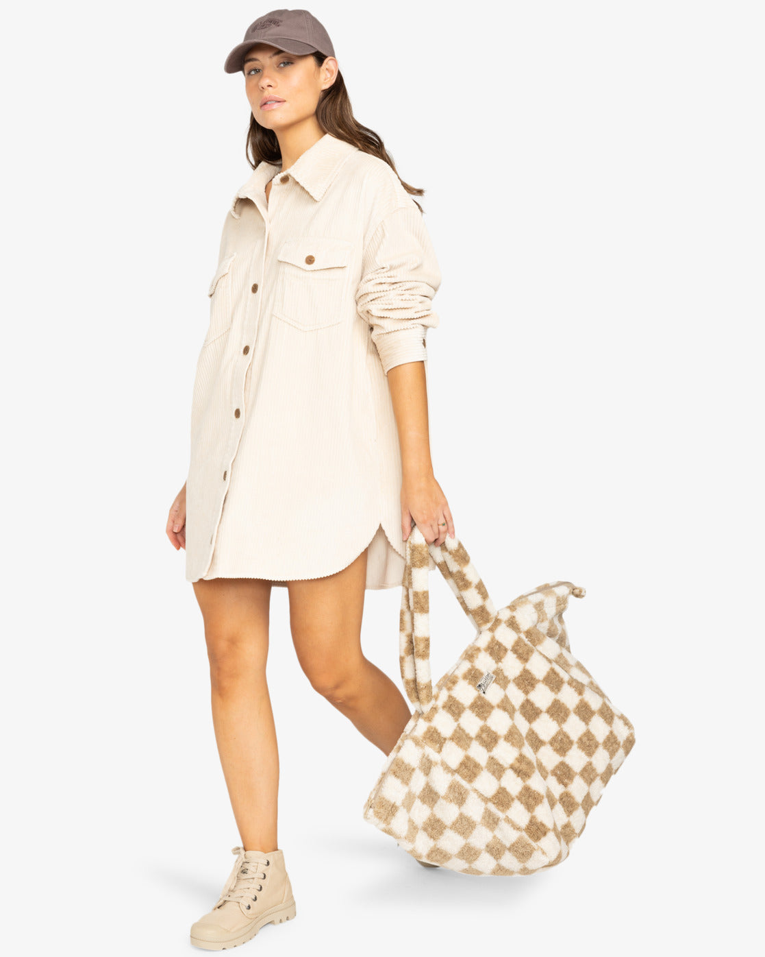 Dreamaway Checkered Sherpa Tote