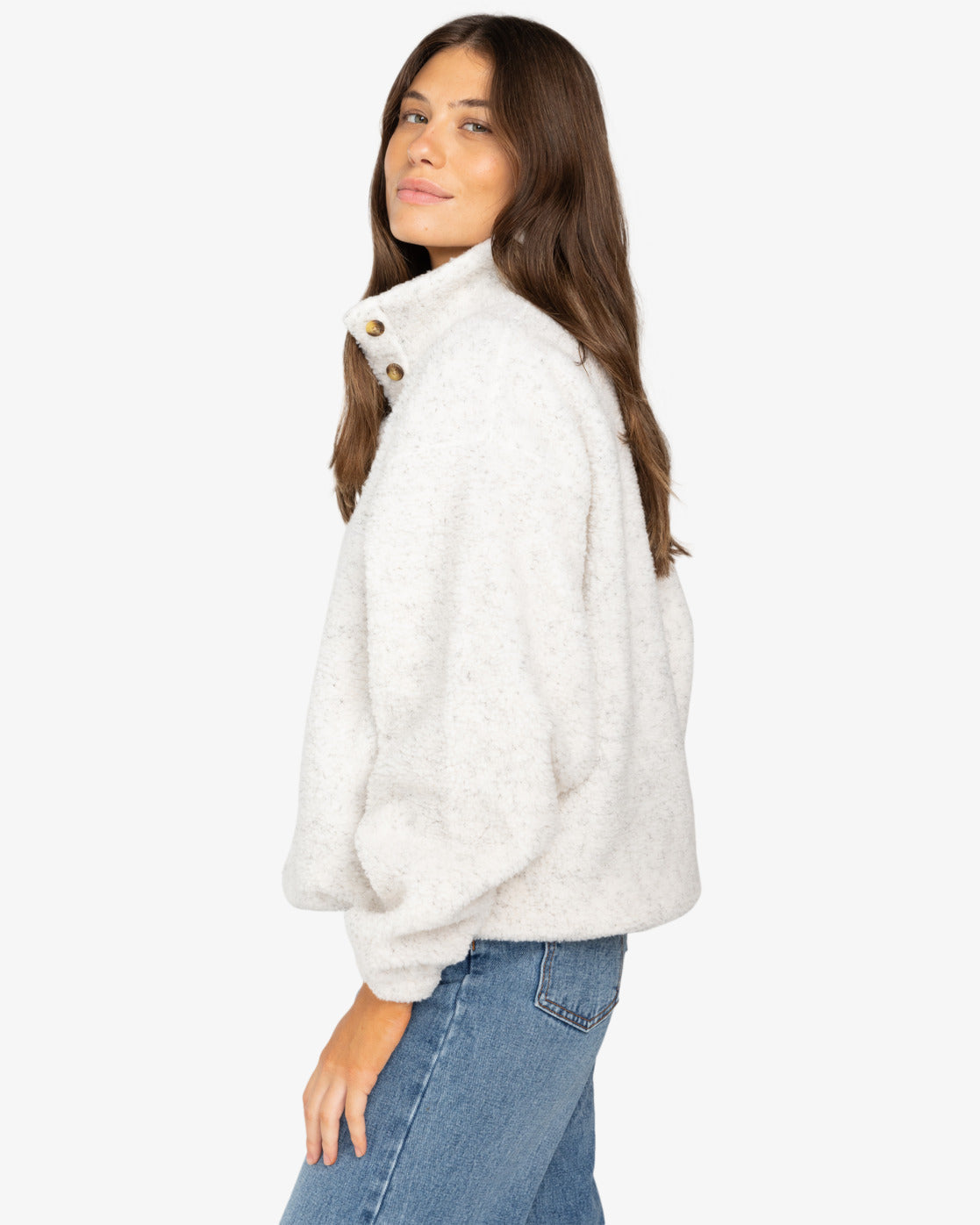 Run the Road Half Zip White