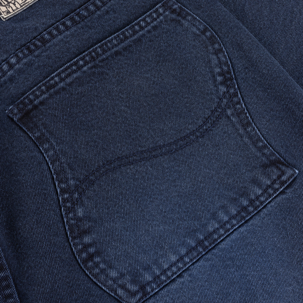Relaxed Denim Pants Sandblasted True Blue