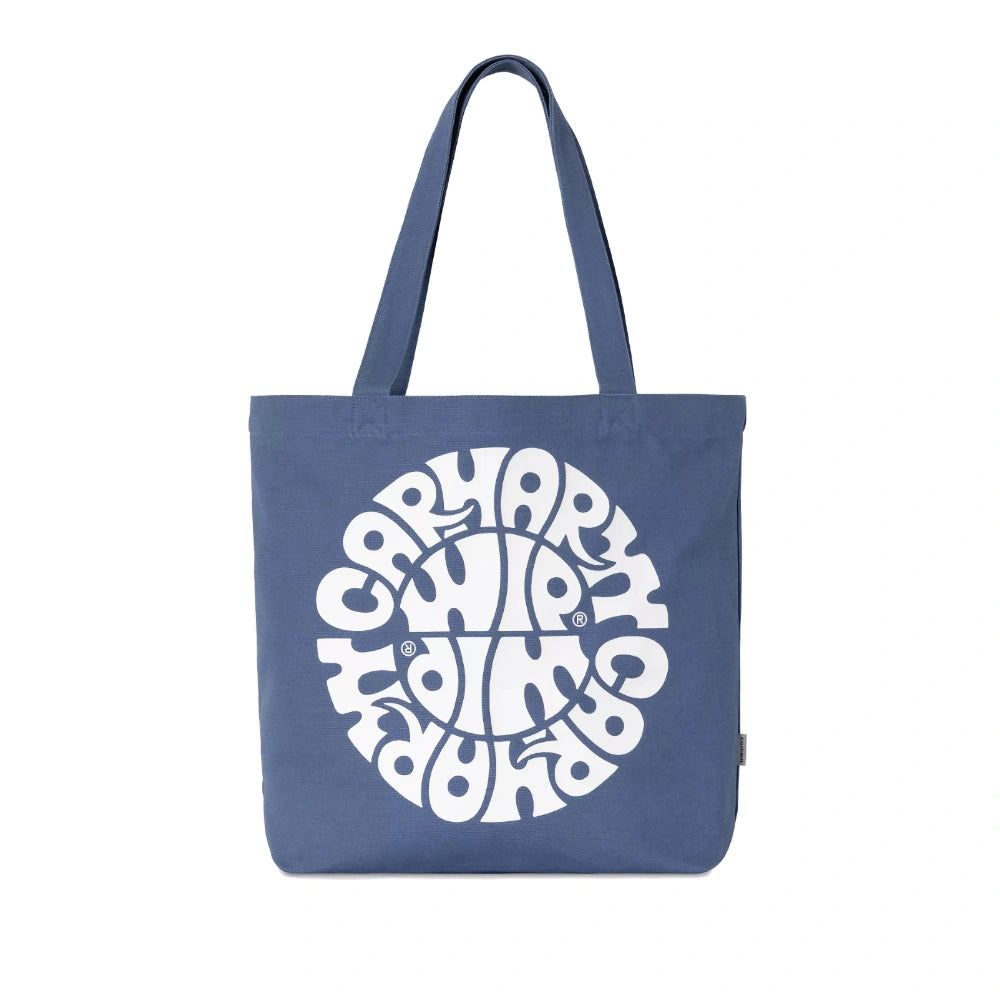 Canvas Graphic Tote Blue