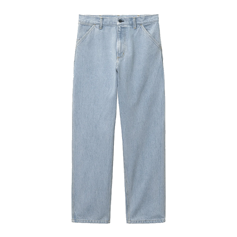 Single Knee Pant Blue Heavy Stone Bleached