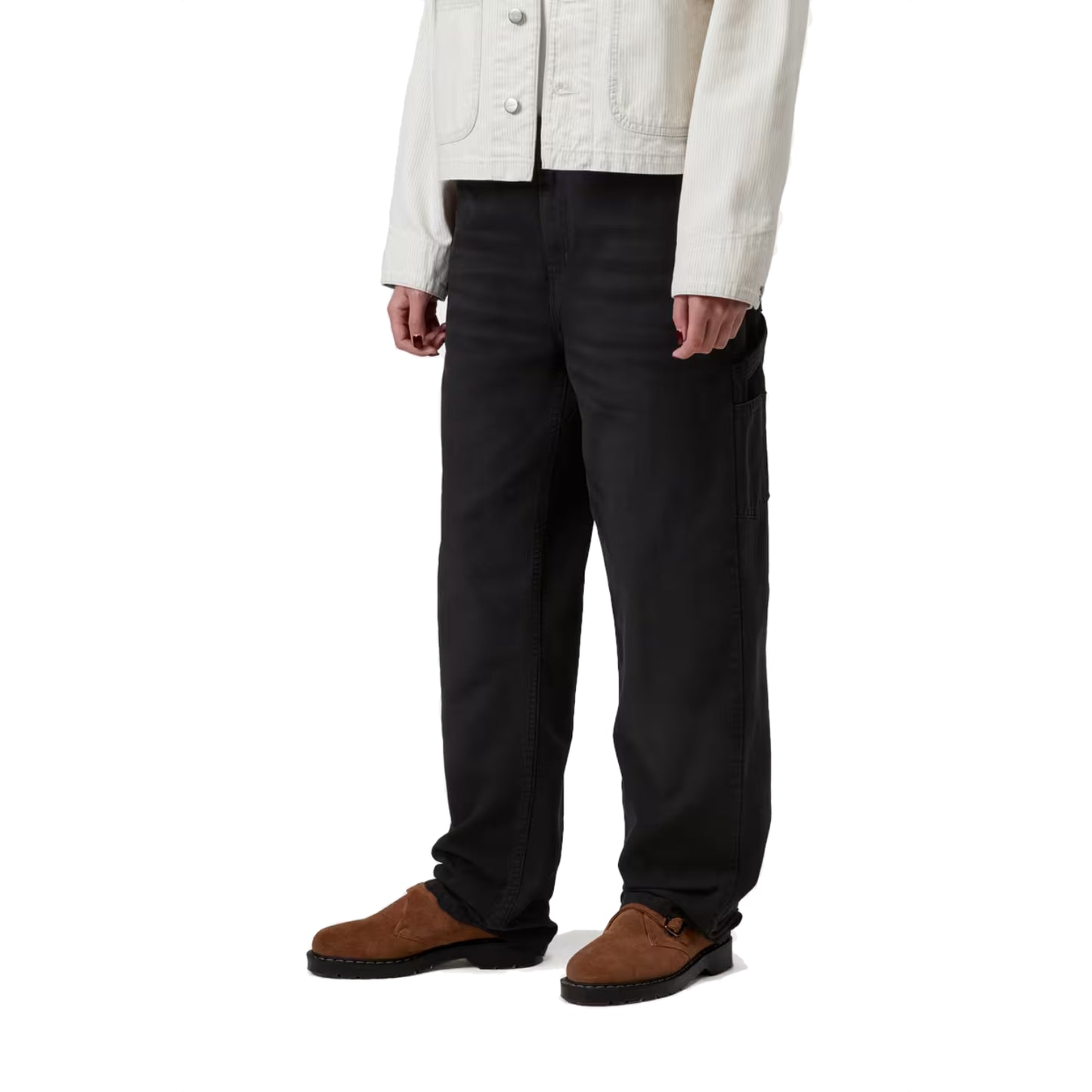 W’ Pierce Pant Straight Black Stone Wash