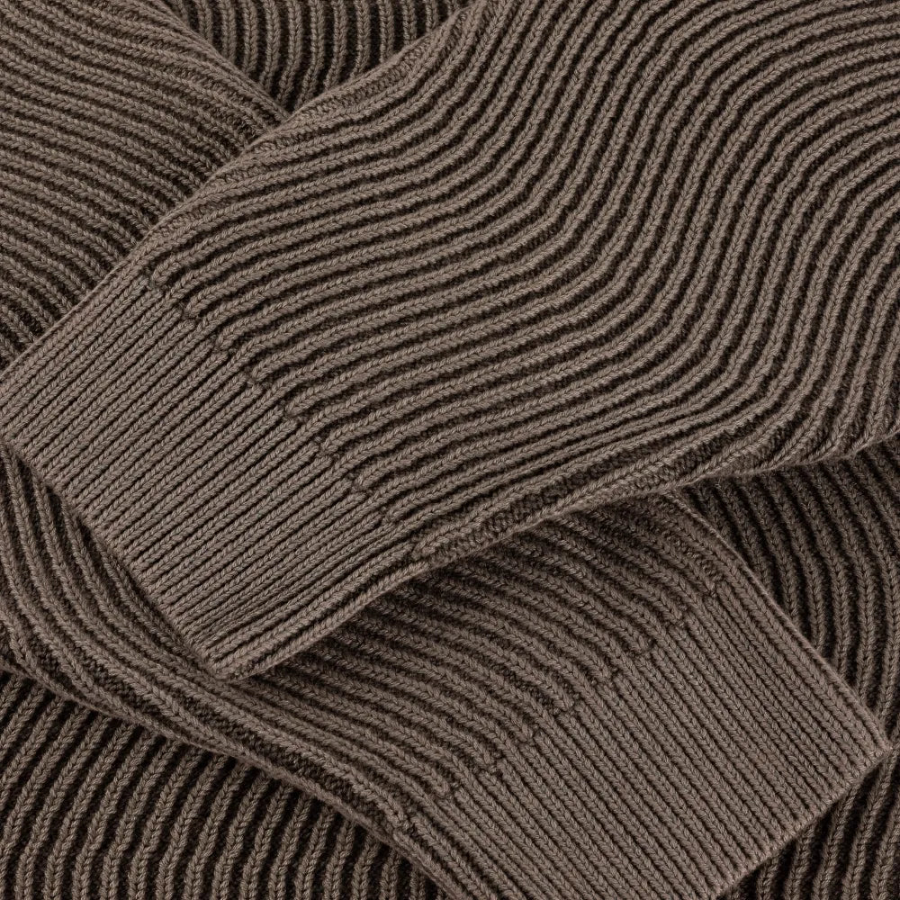 Wave Knit Sweater Brown