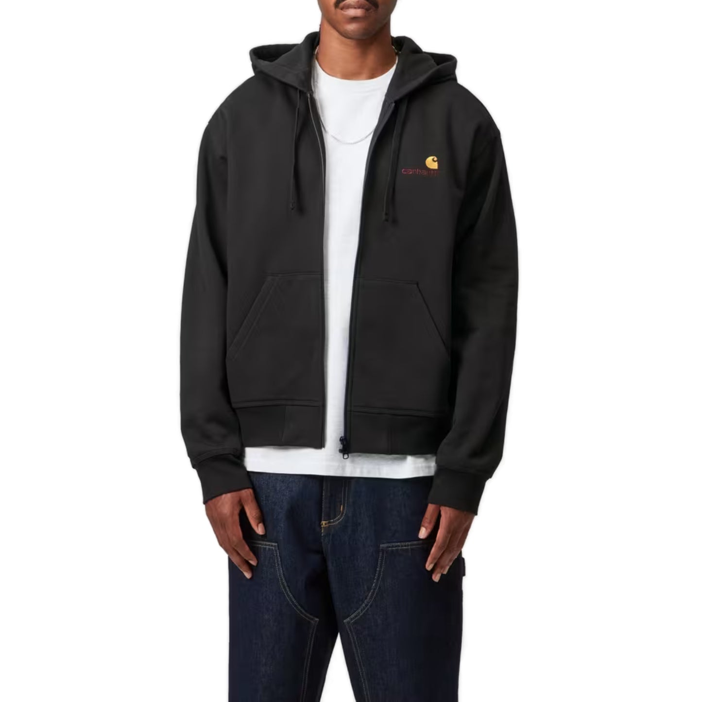 Hooded American Script Jacket Black