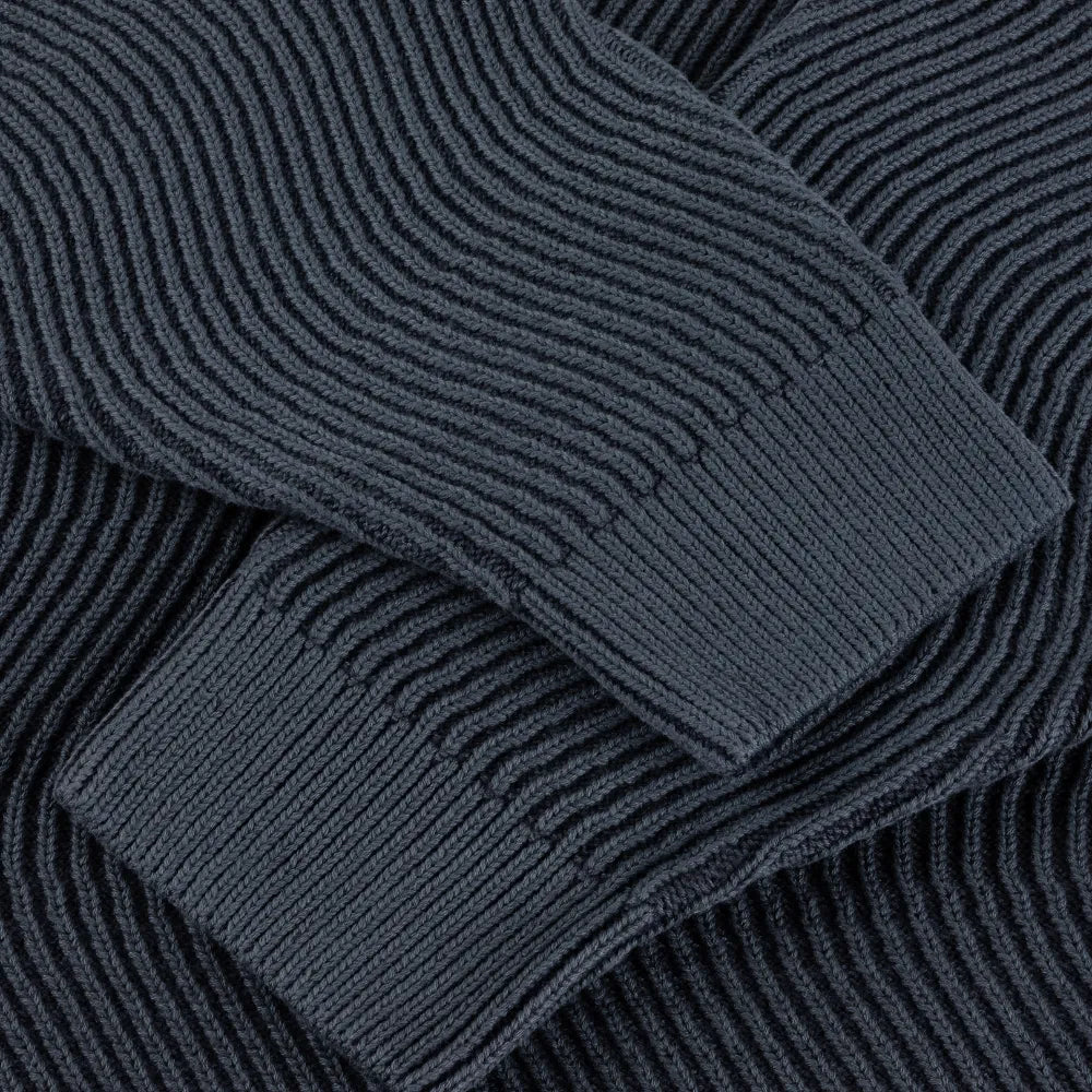 Wave Knit Sweater Navy