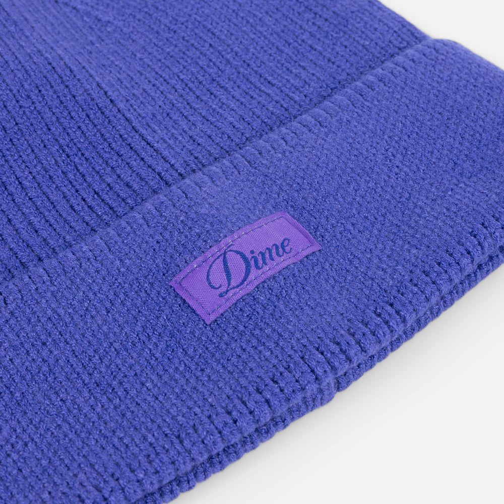 Cursive Rib Beanie Purple