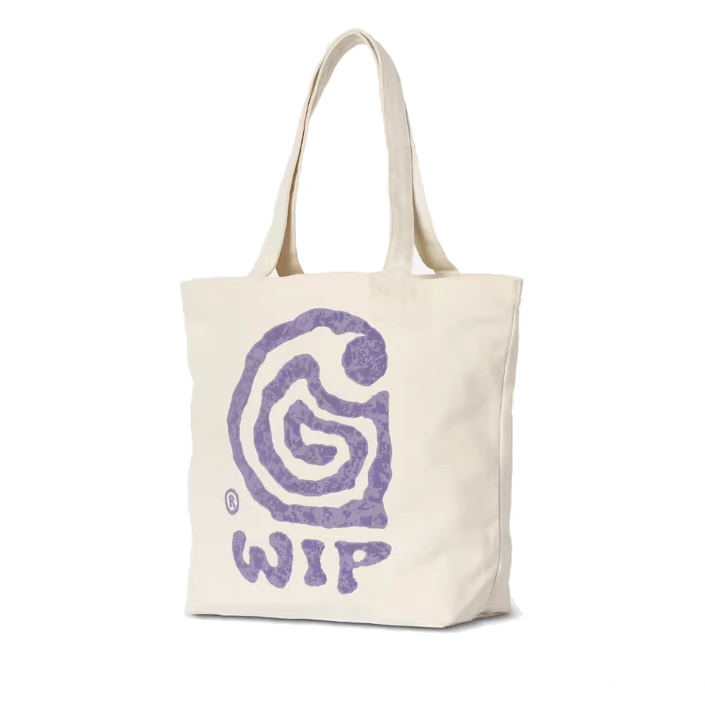 Canvas Graphic Tote Helix Print, Natural