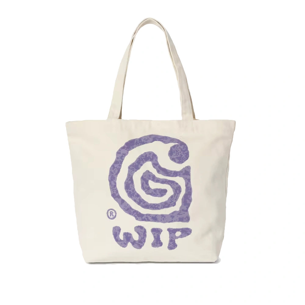 Canvas Graphic Tote Helix Print, Natural