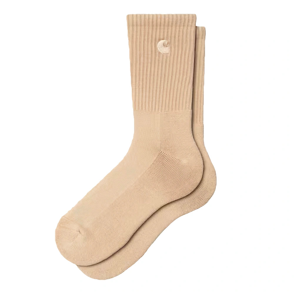 Hudson Socks Dusty H Brown, Chalk wash