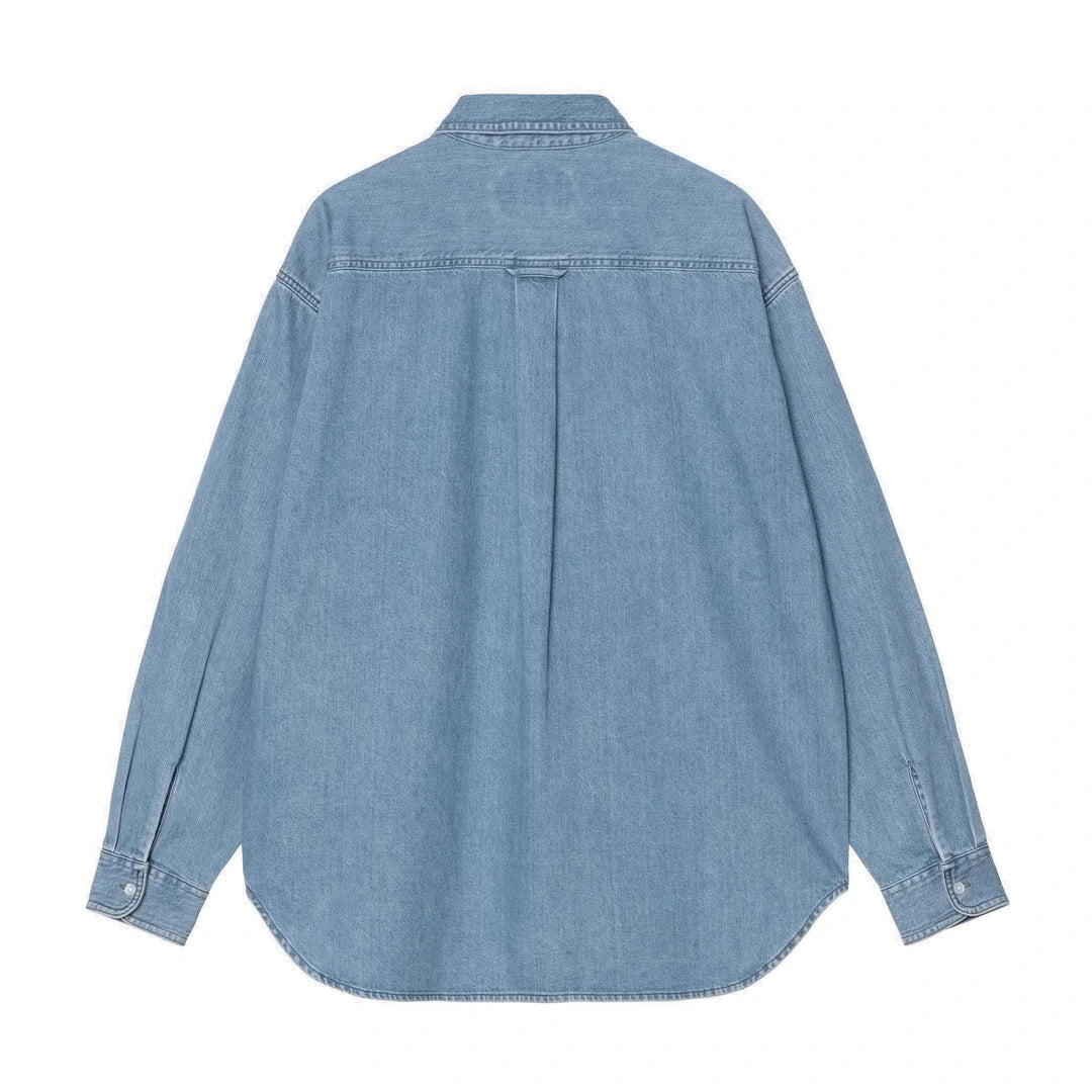 L/S Lucas Shirt Blue bleached