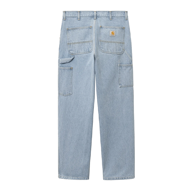 Single Knee Pant Blue Heavy Stone Bleached