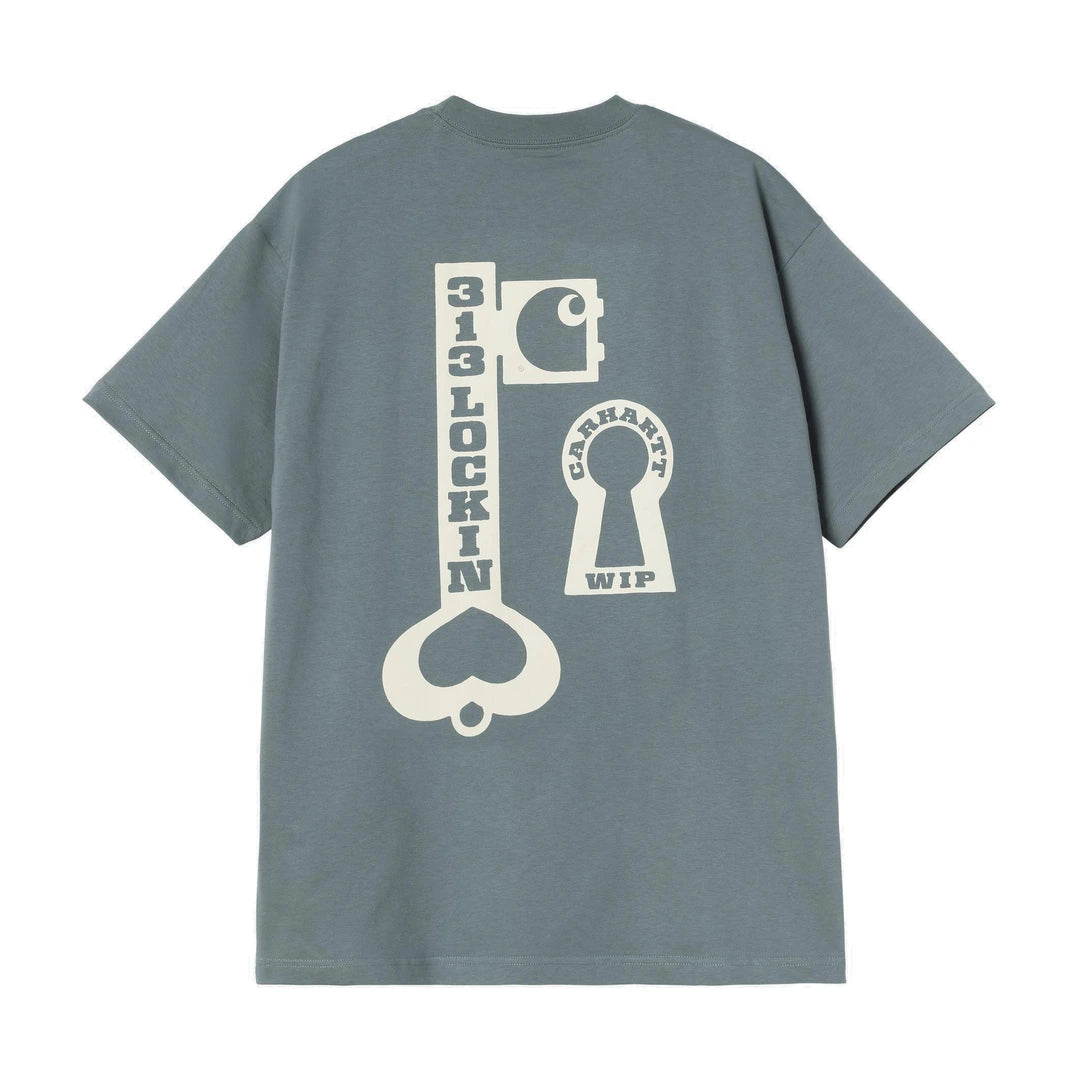 S/S Locked T-Shirt Cozy Blue