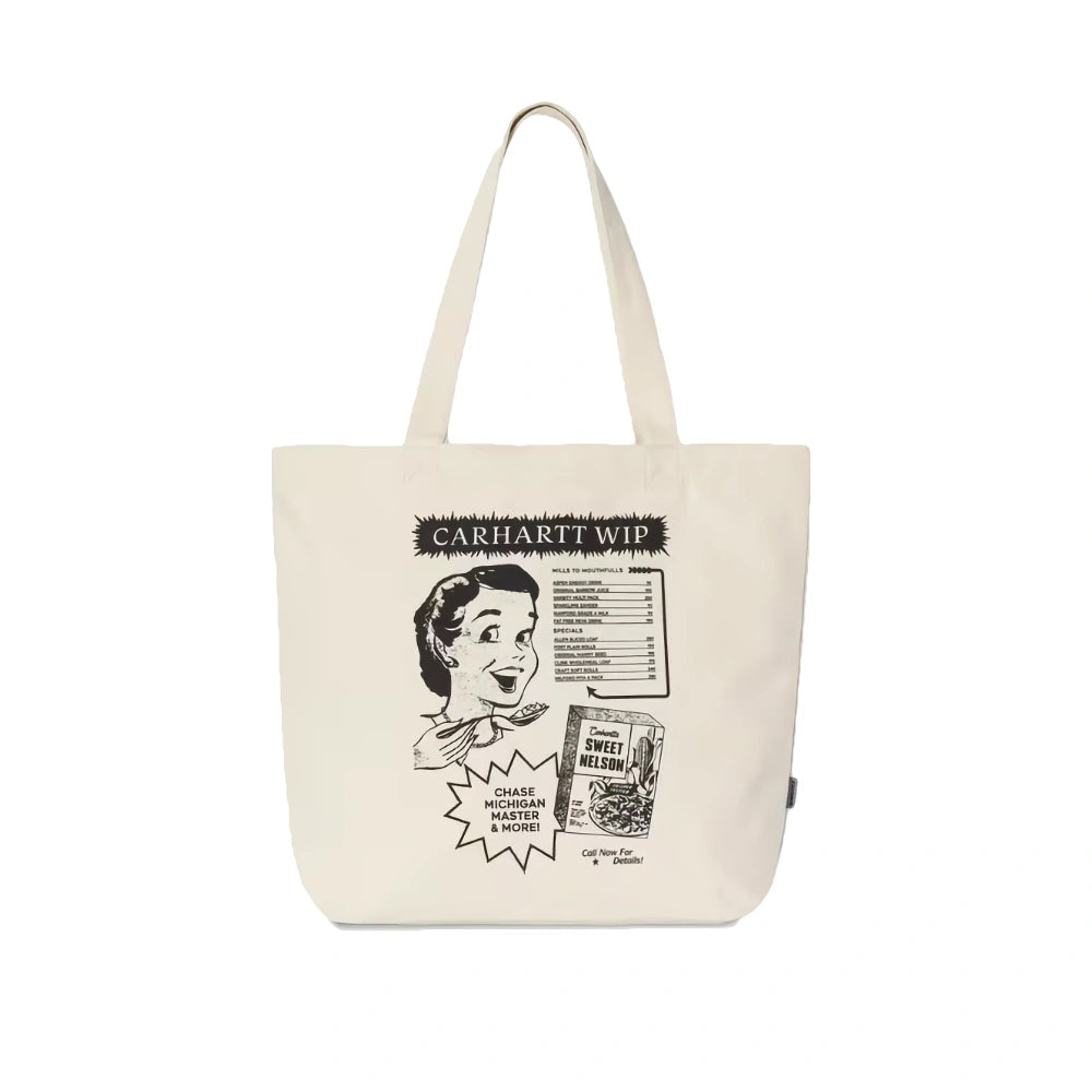 Canvas Graphic Tote Catalogue Print, Natural