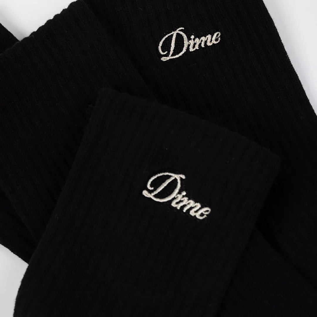 Two Pack Crew Socks Black