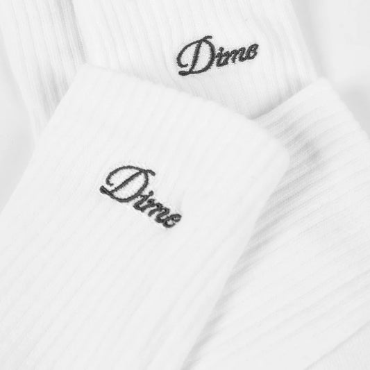 Two Pack Crew Socks White