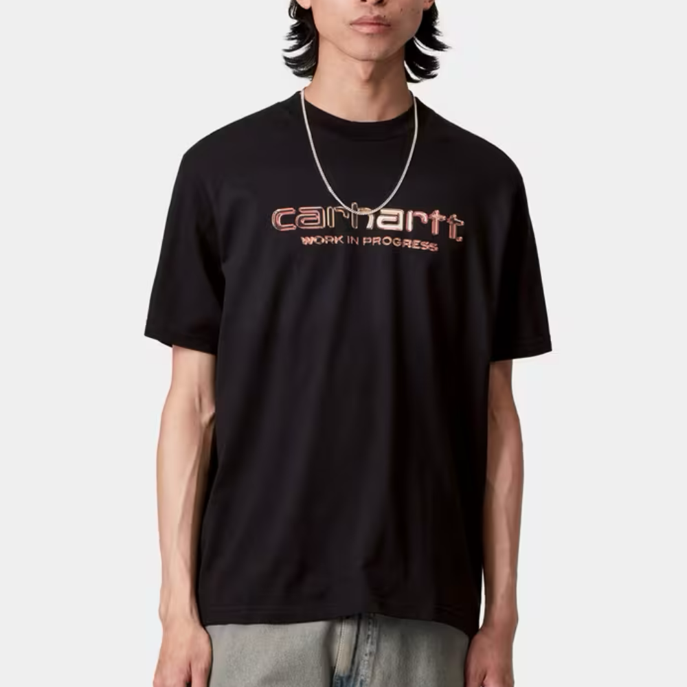 S/S Solar Chrome Script T-Shirt Black