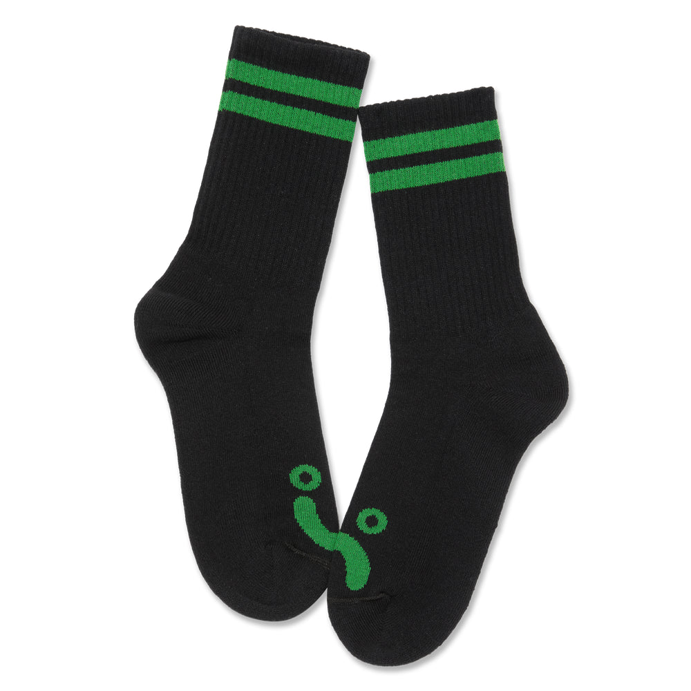 Rib Socks Happy Sad Black / Green