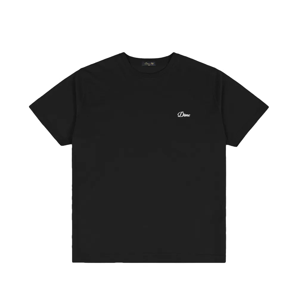 Cursive Small Logo T-Shirt Black