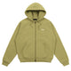 Cursive Small Logo Zip Hoodie Gold