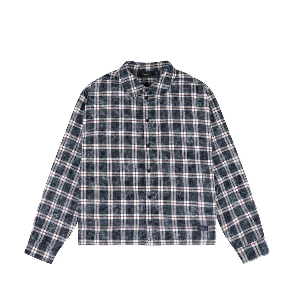 Plaid Flannel Shirt Navy