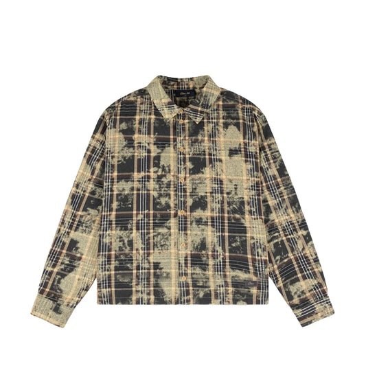 Plaid Flannel Shirt Beige
