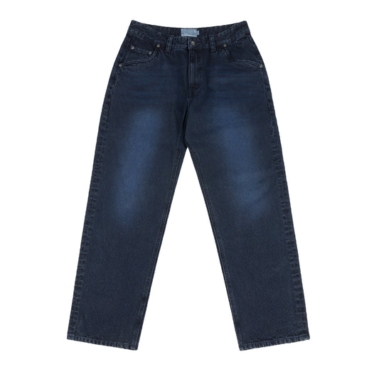 Relaxed Denim Pants Sandblasted True Blue