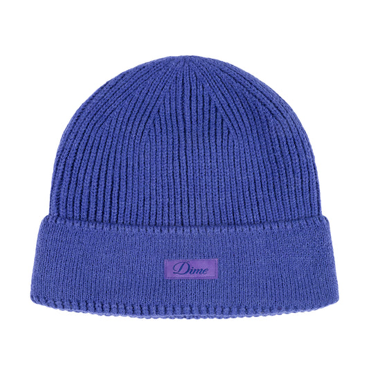 Cursive Rib Beanie Purple