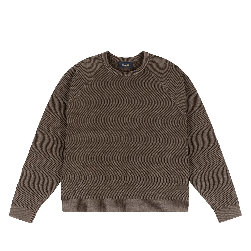 Wave Knit Sweater Brown