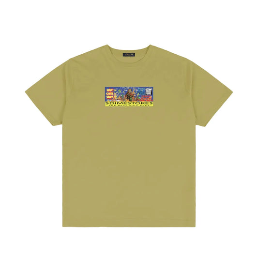 Internet Café T-Shirt Gold Olive