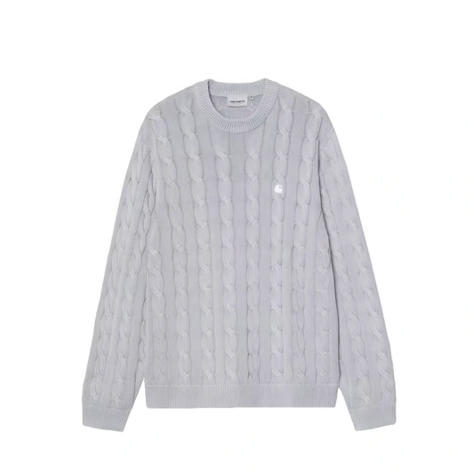 Carter Sweater Blue Fog, Garment dyed