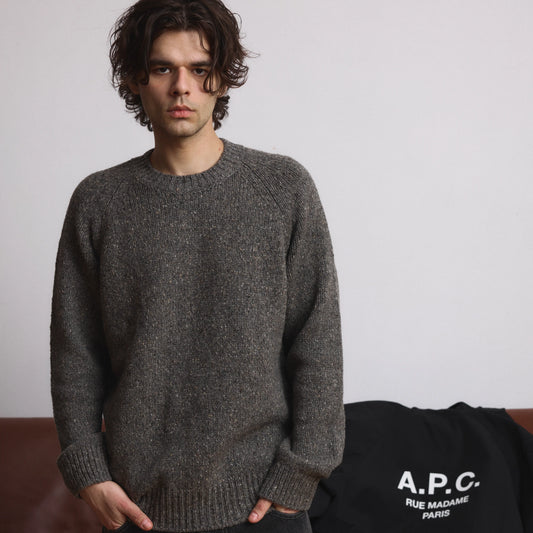 CREW NECK JUMPER GRIS CHINE