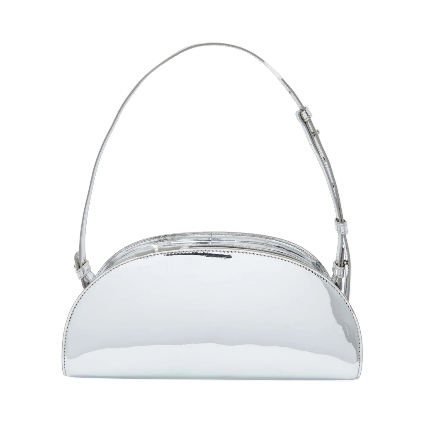DEMI-LUNE SHOULDER BAG ARGENT
