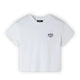 BOXY RUE MADAME T-SHIRT GOTS BLANC/DARK NAVY