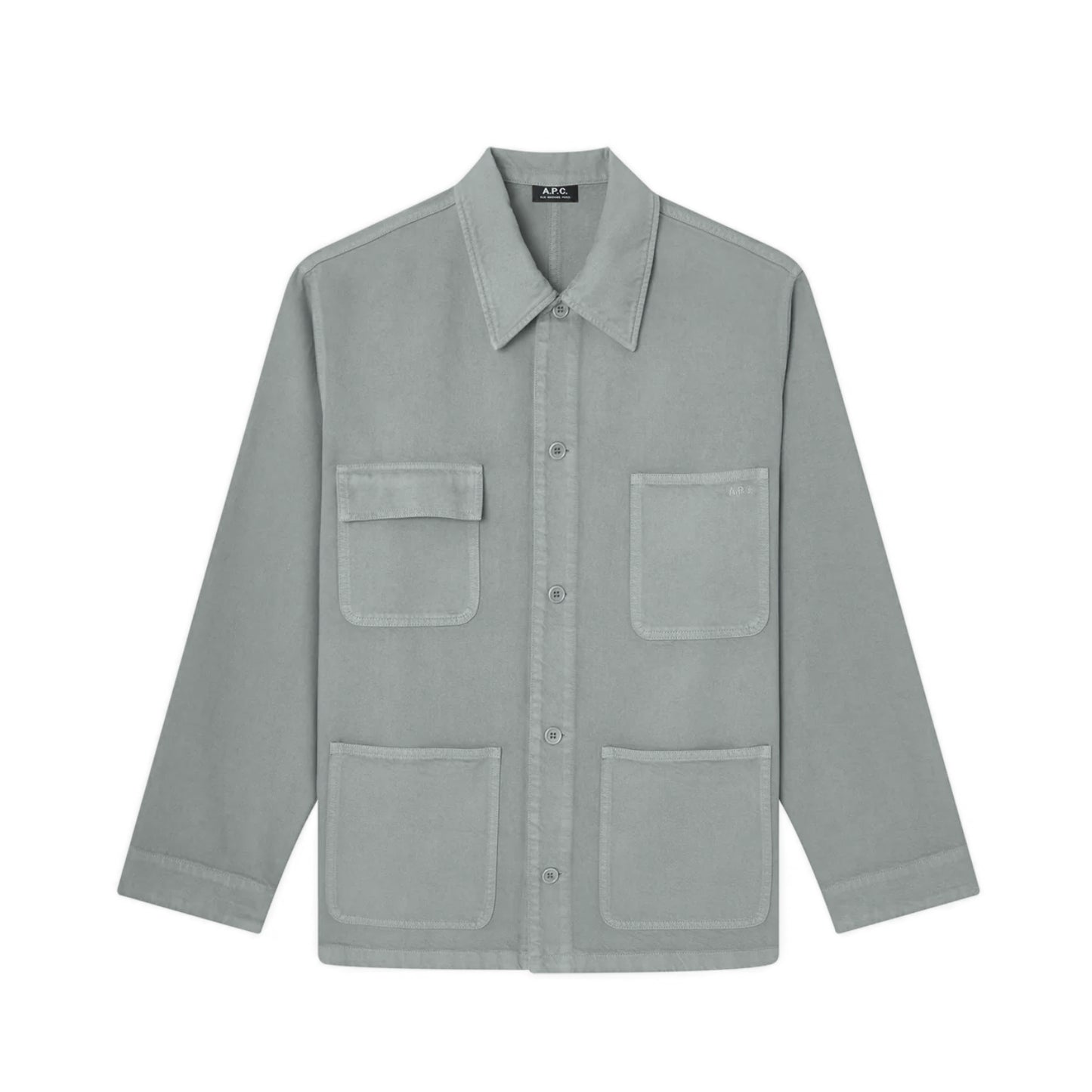 LOOSE-FIT OVERSHIRT-JACKET BLEU GRIS