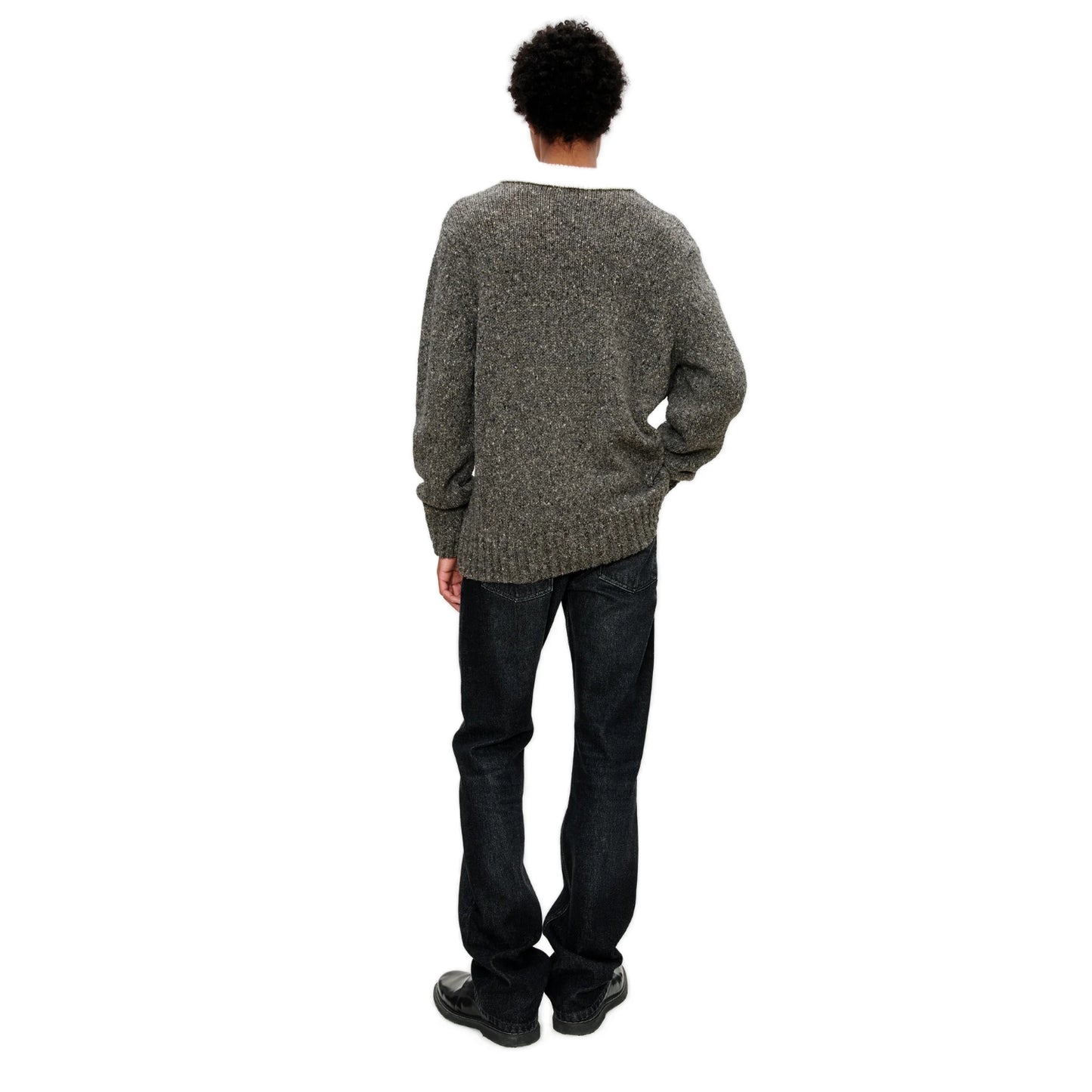 JUMPER WITH CONTRASTING POLO SHIRT COLLAR