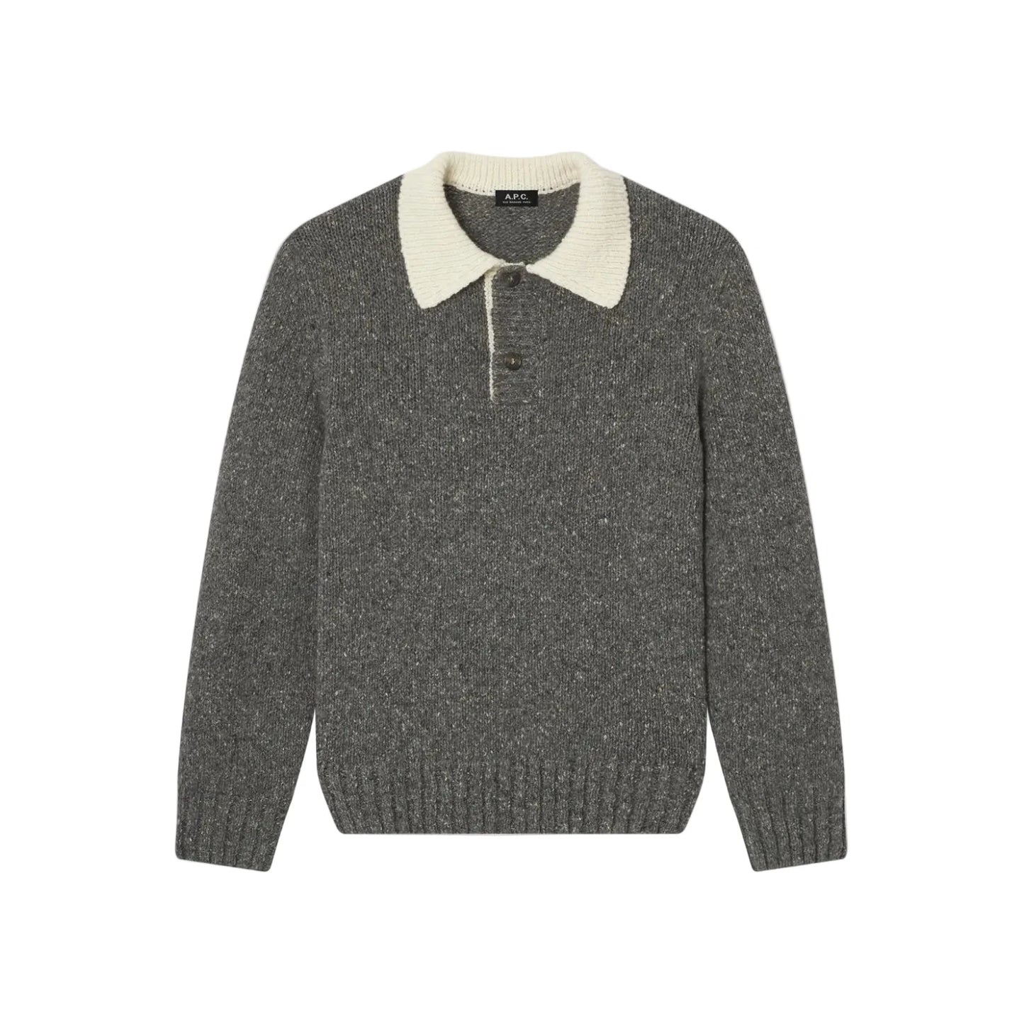 JUMPER WITH CONTRASTING POLO SHIRT COLLAR