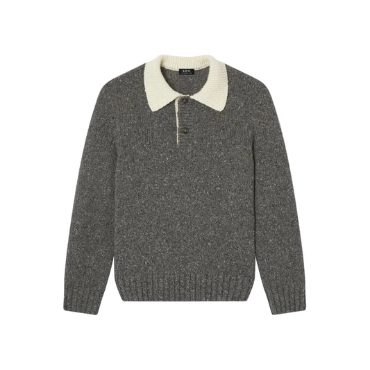 JUMPER WITH CONTRASTING POLO SHIRT COLLAR