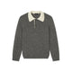 JUMPER WITH CONTRASTING POLO SHIRT COLLAR