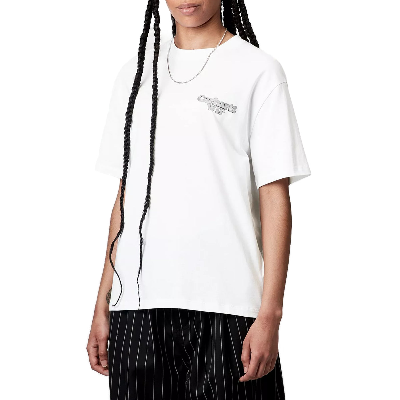 W' S/S Chain Link T-Shirt White / Silver