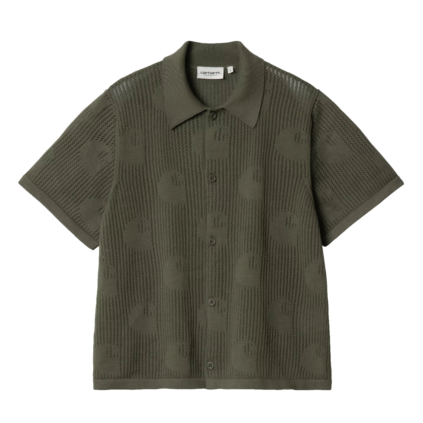 W’ S/S Temple Knit Shirt Dollar Green