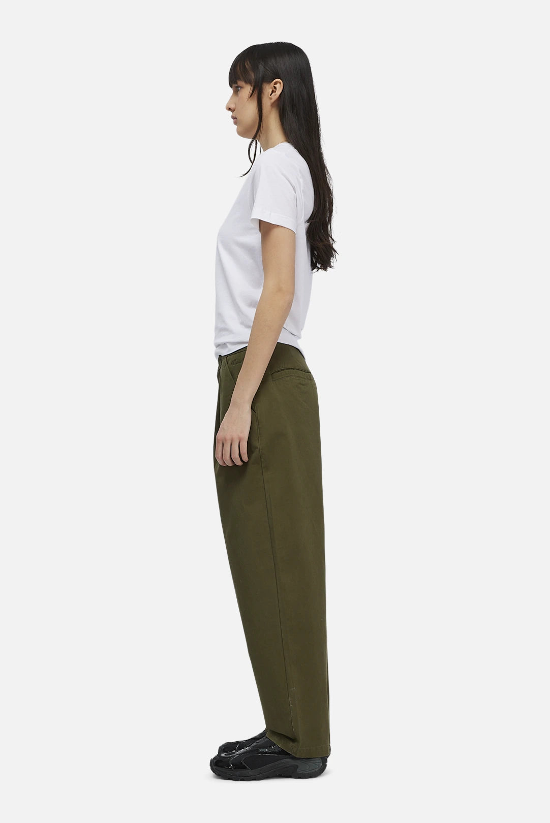 Baggy Chino Pants Forest Green